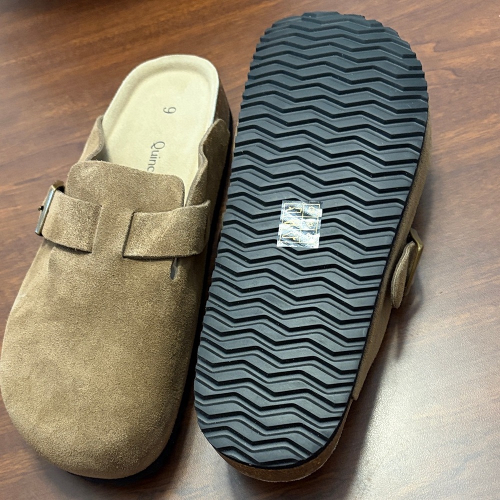 Quince Water Repellent Suede Clog Mule woman’s size 9 - Picture 7 of 8